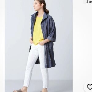 Eileen Fisher Jacket Organic Cotton Metal Coat